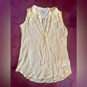 NWOT Banana Republic Yellow Sleeveless Blouse